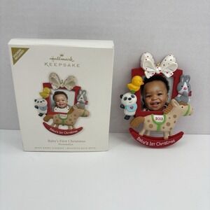 Baby's 1st Christmas  Hallmark‎ Ornament 2012 Personalize Picture Christmas Baby